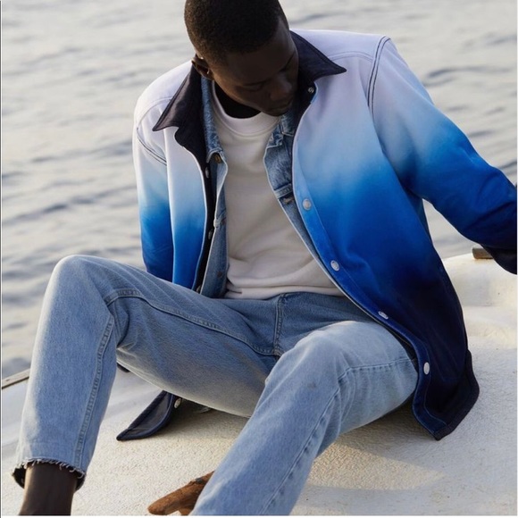 Scotch & Soda Reversible Ombre Cotton-Blend Overshirt Size M - Picture 2 of 16